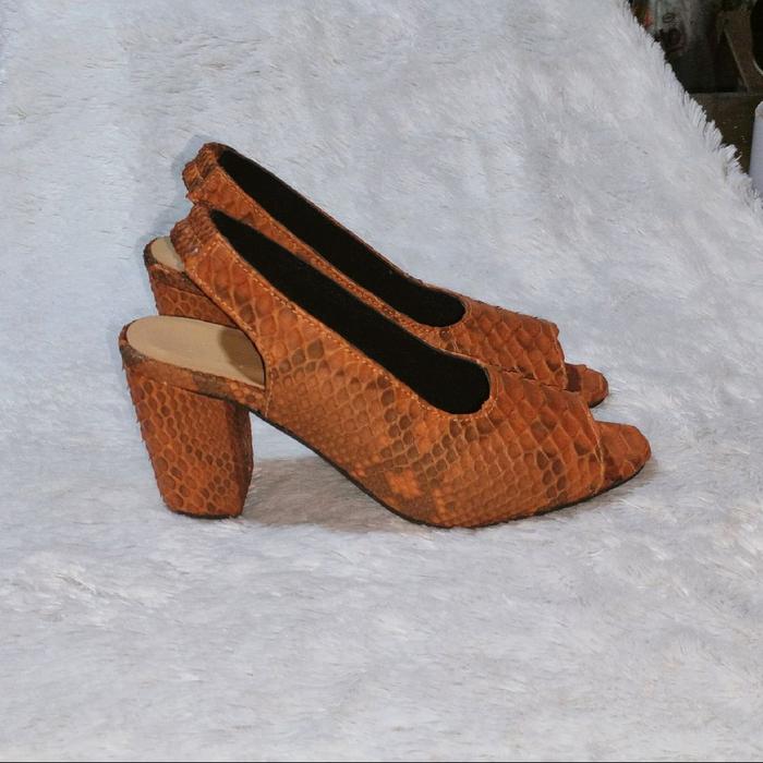 Custom Sandal Heel Ular python