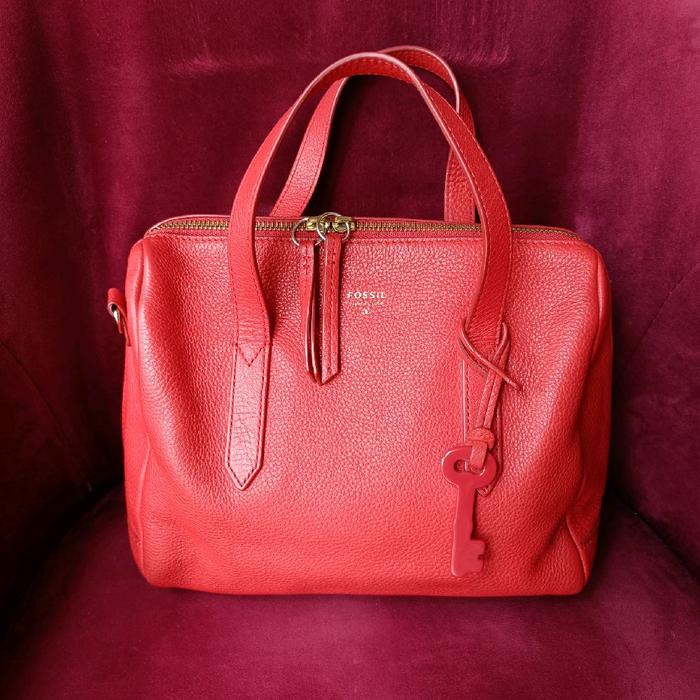 Fossil Sydney Satchel Claret Red Preloved