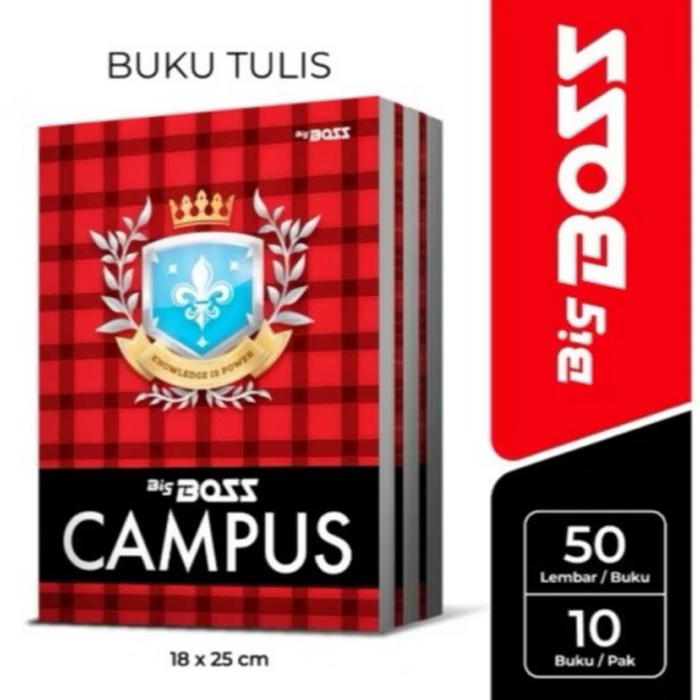 Buku Tulis Campus Big Boss Anak Sekolah SD SMP SMA / Buku Tulis Big Boss Campus 50 Lembar DAN 36 Lem