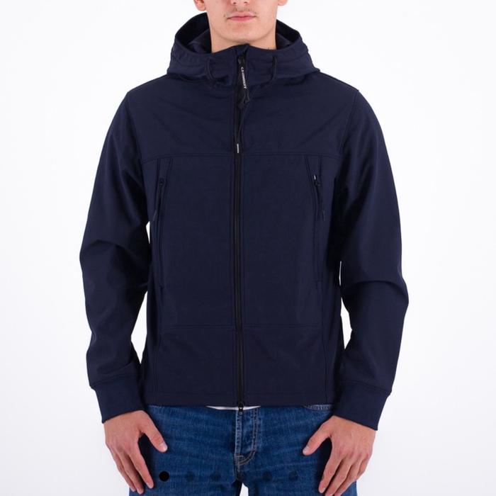 CP Company Shell R Goggle Jacket Navy Blue