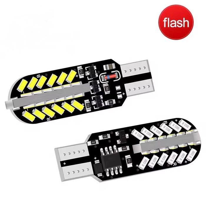KHUSUS MOTOR ARUS LISTRIK WAJIB DC —-  SEPASANG (2Biji) Lampu Senja Truk Bis Motor Mobil T10 12 Volt