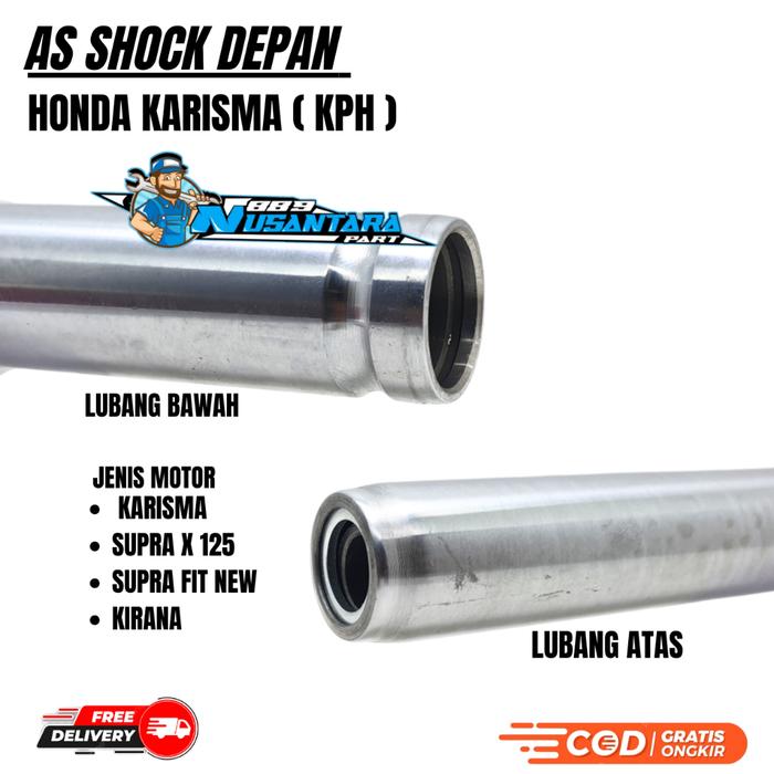 PAKET HEMAT 4ITEM AS SHOCK DEPAN KARISMA + OLI SHOCK + SEAL DEBU + SEAL SHOCK SUPRA X 125 KARISMA