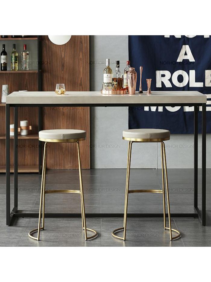 Nordic bar stool wrought iron bar stool fashion coffee chair gold