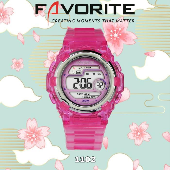 JAM TANGAN WANITA DIGITAL FAVORITE ORIGINAL 1102 TAHAN AIR
