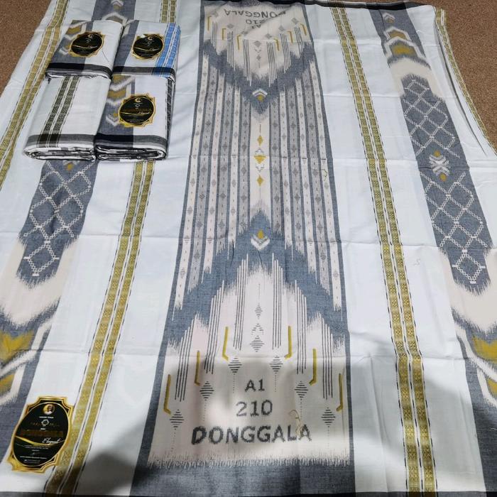Sarung Donggala Dobby Songket Seri Putih A1 Original
