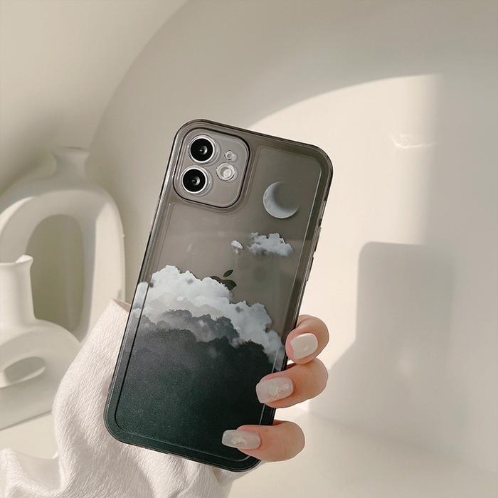 Bukit minimalis iPhone11 softcase untuk iPhone 11 Pro Max X Xr X Max 7 8 Plus 12 Pro Max 12 Mini