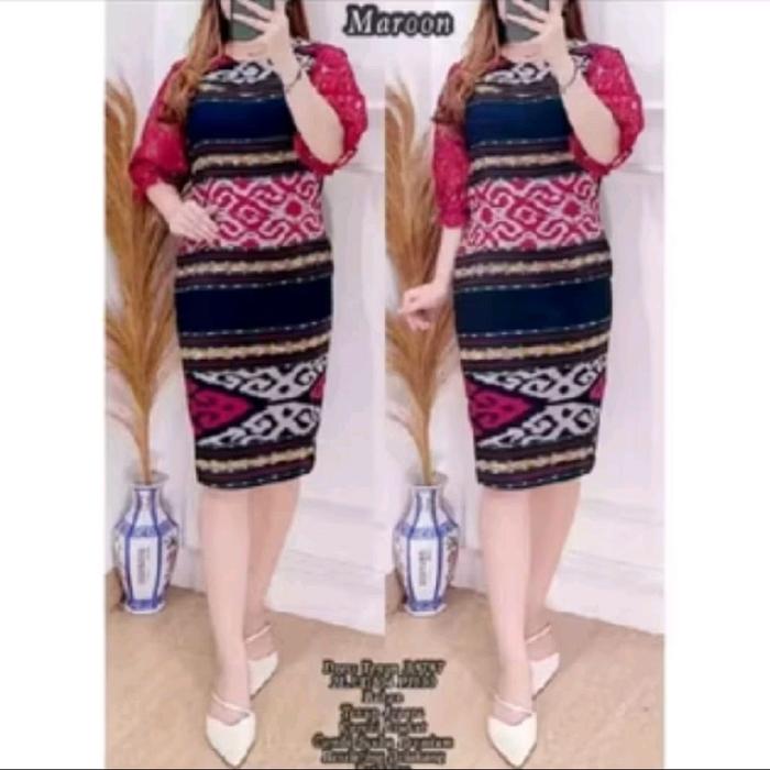 Dress etnik timor tenun jepara. ready kupang. kota kupang COD