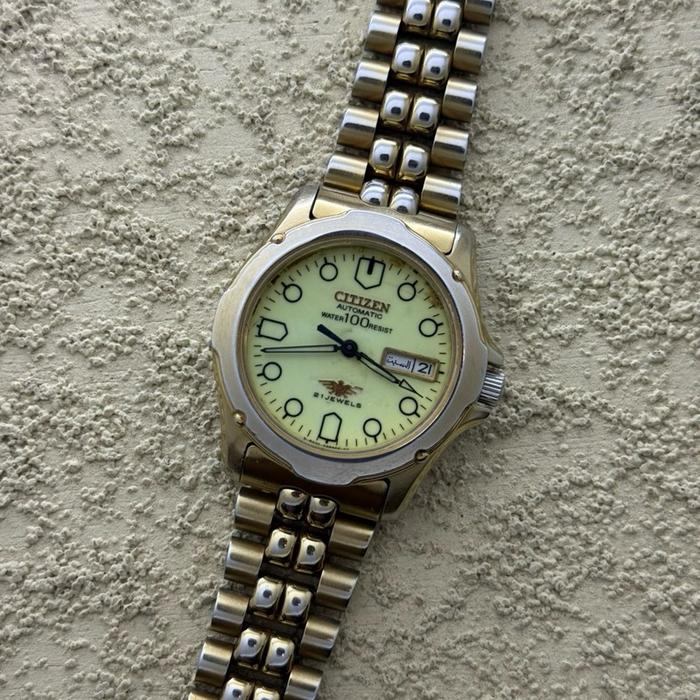 Arloji Jam tangan Citizen Sport Lume Dial Vintage Second Preloved Watches
