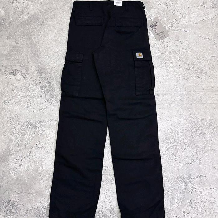 Carhartt WIP Regular Cargo Pant Garment Dyed Twill Black 100% original legit/celana cargo Panjang