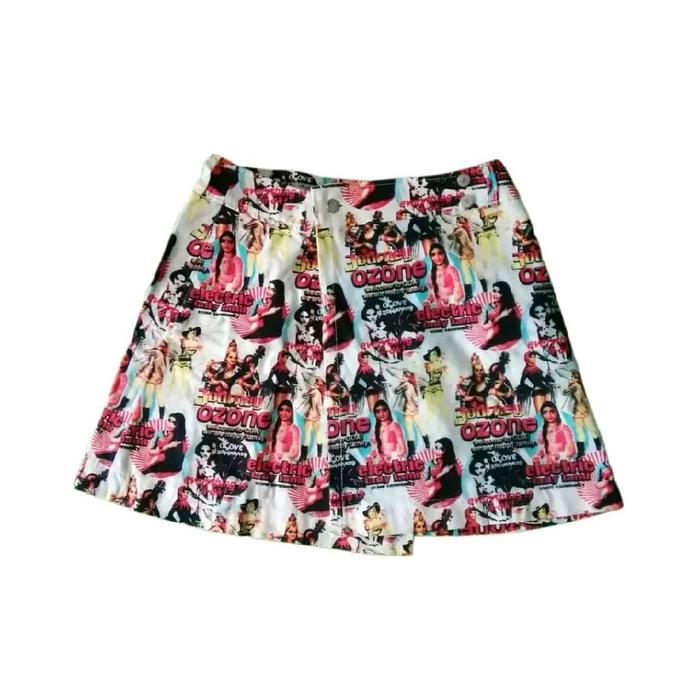 Ozone Community “Electric Lady Land / GOA” Psychedelic Graphic Skirt (90s Japan Vintage) Hysteric Gl