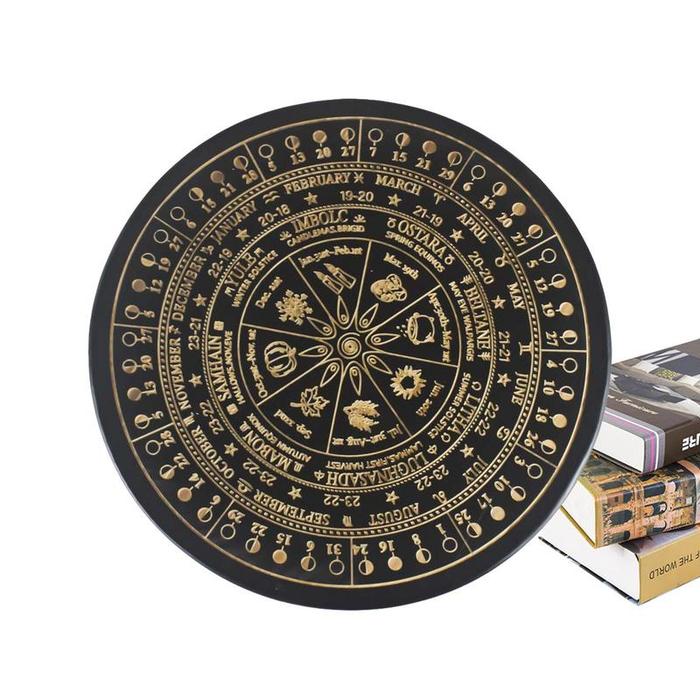 Wooden Divination Pendulum Board Dowsing Board Carven Pendulum