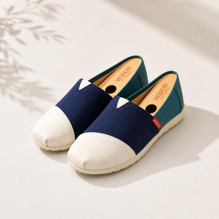 SEPATU WAKAI CORE THREE TONE COLOR ORIGINAL MURAH / SLIP ON PEREMPUAN LAKI-LAKI COWOK CEWEK