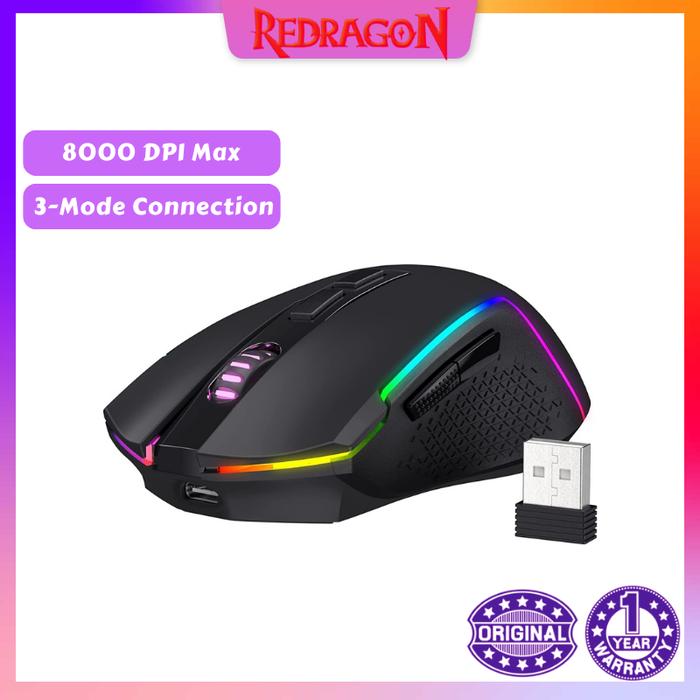 Redragon M693 Wireless/Wired BT & 2.4G Bluetooth Gaming 8000 DPI