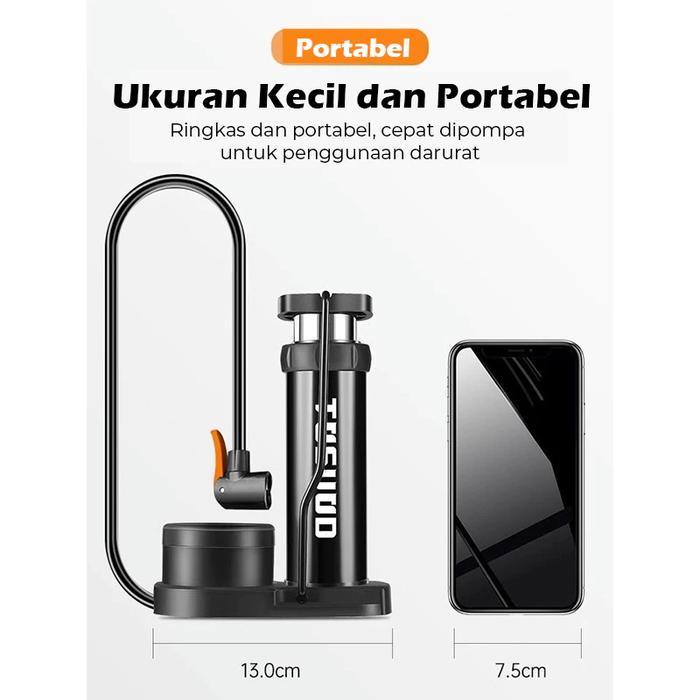Pompa Angin Kaki/Pompa Kaki/Pompa Ban Mini Foot Pump Portable High Pressure Pompa Angin Kaki Untuk B