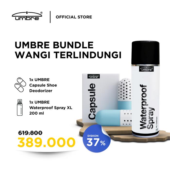 Umbre Paket Wangi Terlindungi - Capsule + Waterproof Spray 200ML - Pengharum Sepatu & Anti Air
