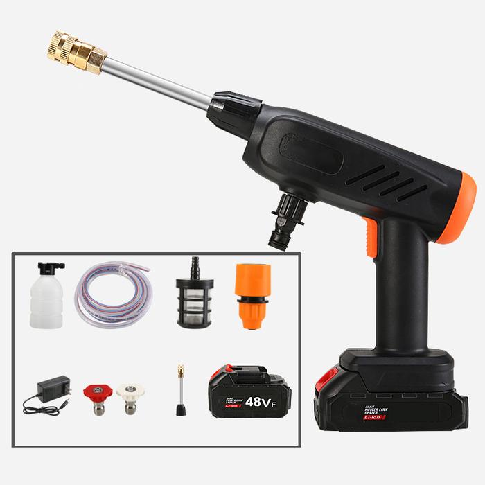 48V Wireless High Pressure Car Washer Gun 200W Foam Generator Water