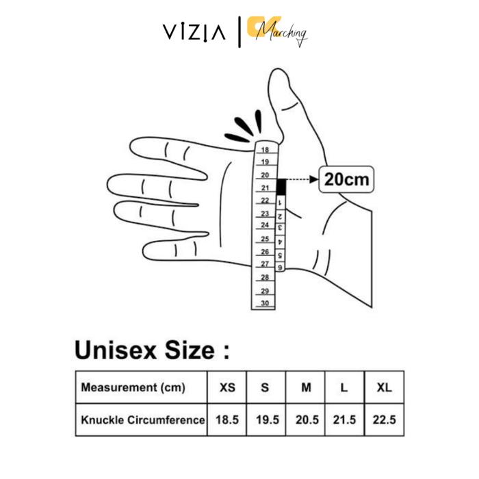 VIZIA GLOVES HALF FINGER SUEDE FOR COLOR GUARD - BLACK