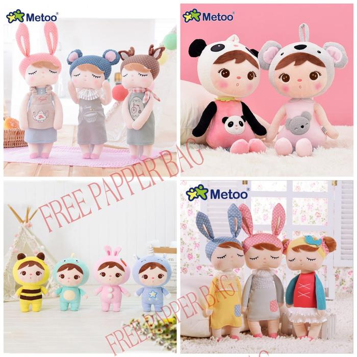 Boneka Metoo ORIGINAL Angela Baby, Metoo Kelinci, Panda, Totoro FREE PAPPER BAG