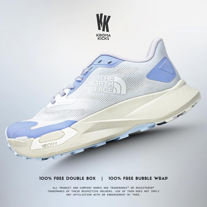 The North Face Enduris 4 Trail Run Sneaker Sepatu White Blue NS97R04A (Size 40-45)