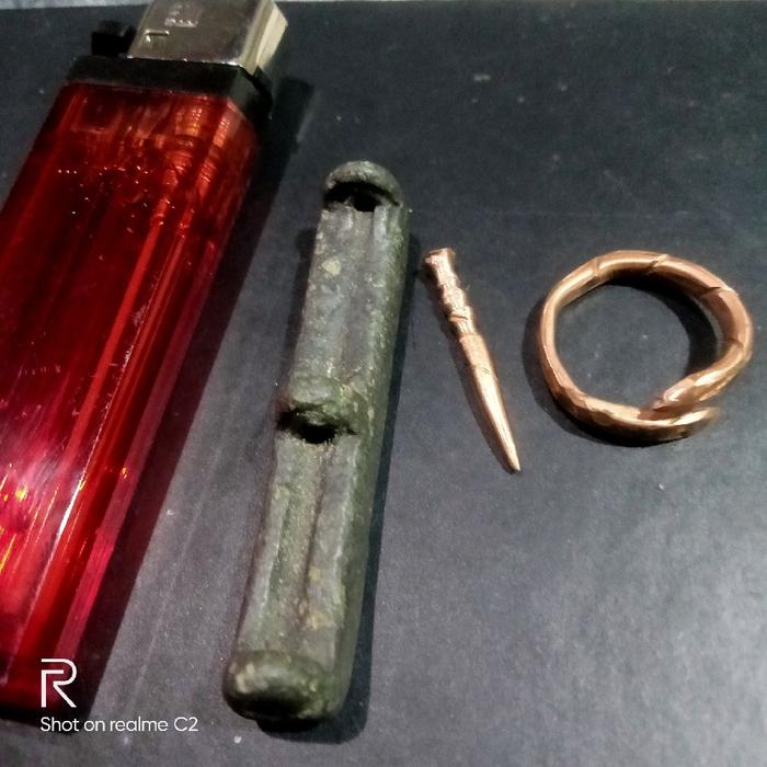 temuan kuno di sungai purba alat barter bahan rejoso cincin ulan2 dan paku jarum bahan perunggu
