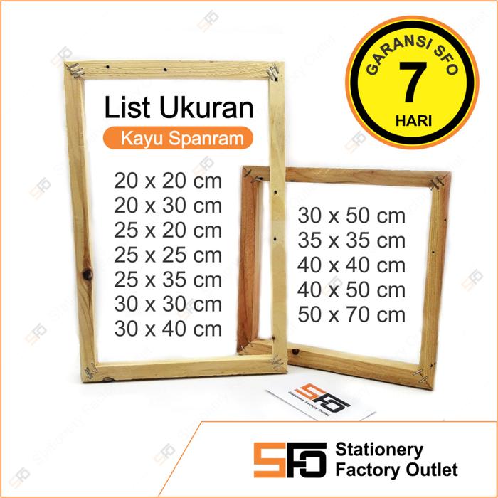 Kayu Spanram 50 x 50 cm - Frame Kanvas Lukis