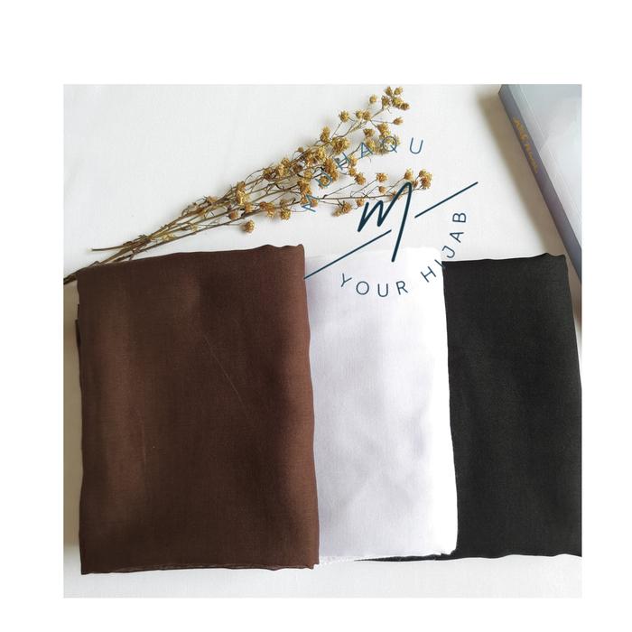 Aysila Scarf Hijab Segi Empat Paris Jadul Basic Lembut Kerudung Katun Voal 110x110cm Polos Elegan &