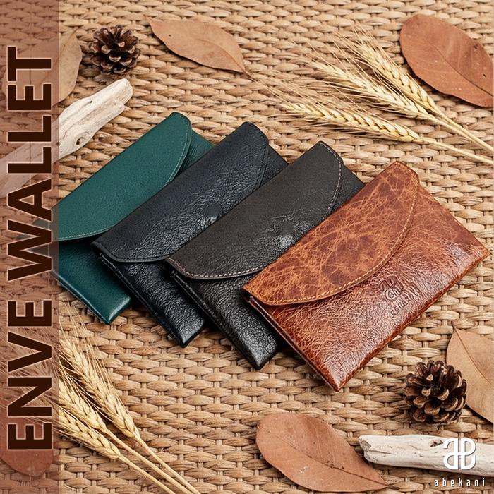 Dompet Kulit Abekani ENVE WALLET Dimensi 17,5 x 10 cm Material Kulit Sapi 3 Kompartemen 3 Slot Kartu