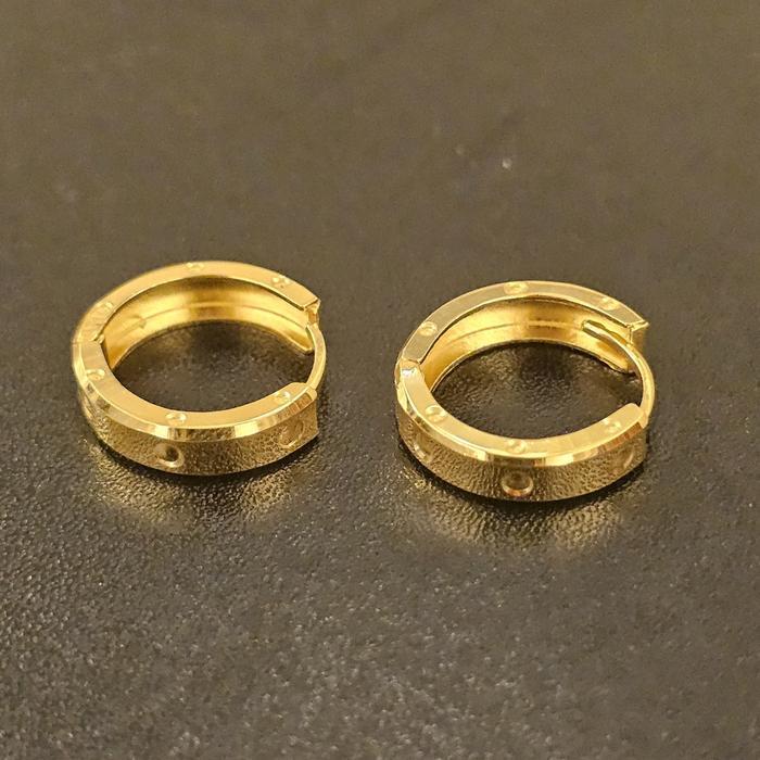 ANTING GIWANG JEPIT HOOP EMAS 24K 24 KARAT 99.9