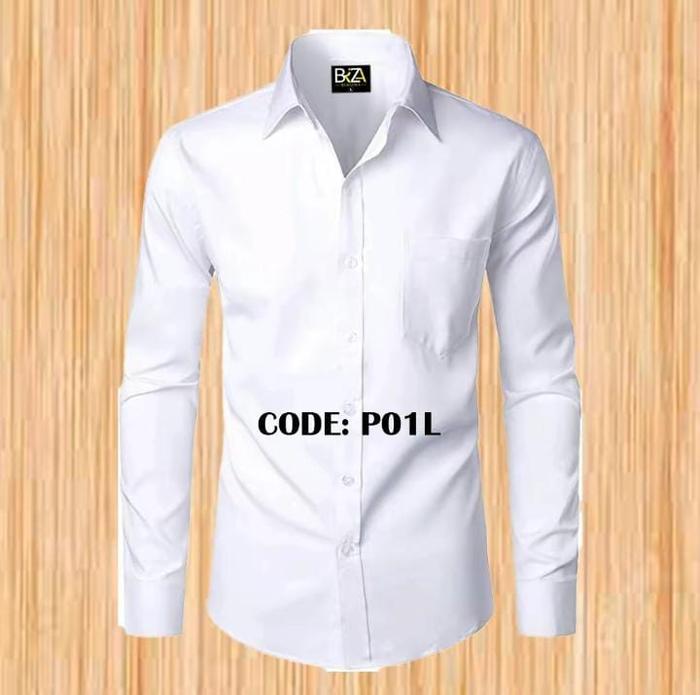 KEMEJA PUTIH POLOS SLIM PREMIUM AIKON JAPAN TIDAK MUDAH KUSUT
