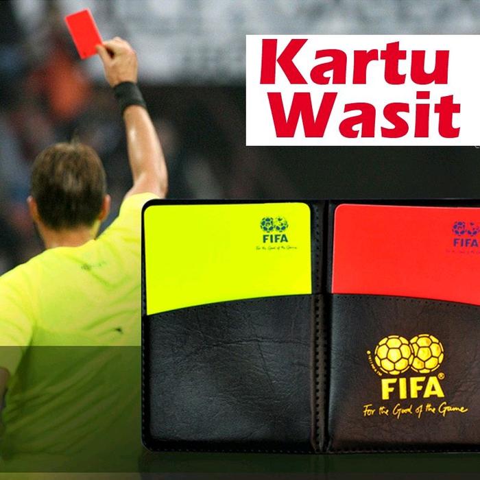 kartu wasit sepak bola / kartu kuning dan merah futsal Referee Card Logo Fifa