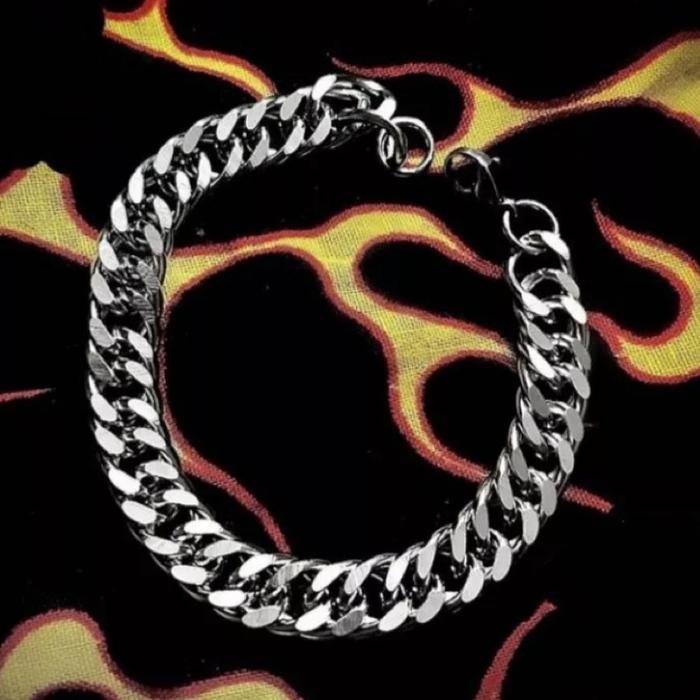 uban Titanium Bracelet / Gelang Titanium Asli Stainless Steel anti karat anti luntur Elegan