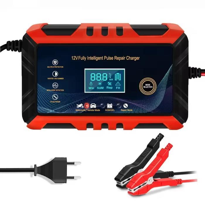 Charger Aki Motor Mobil Cas Aki Mobil Motor 12V 6A Repair Aki Otomatis Charger Aki Intelligent Autom
