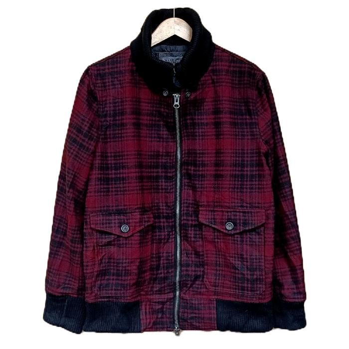 Jaket manhattan transfer bomber wool tartan japanese brand vintage