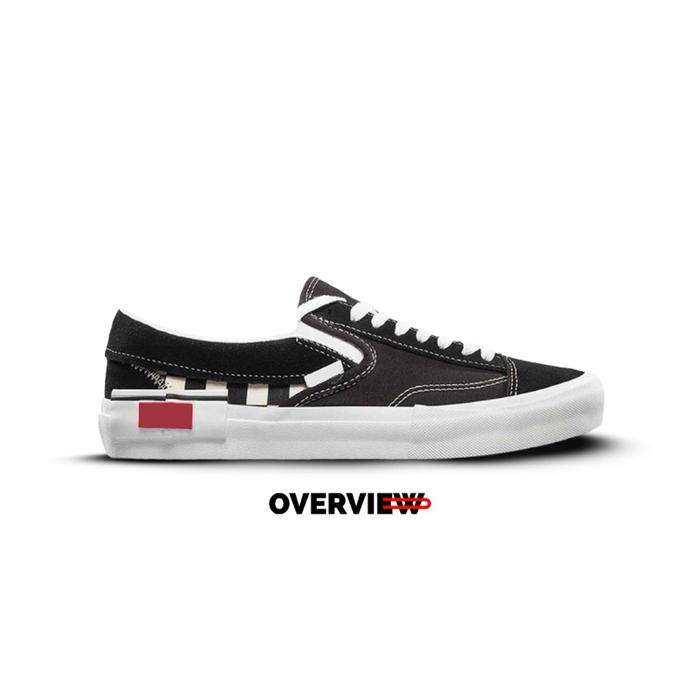 Sepatu Slip On Cut and Paste Black White - 100% Original (Size Chart Tersedia) - Shoes, Casual