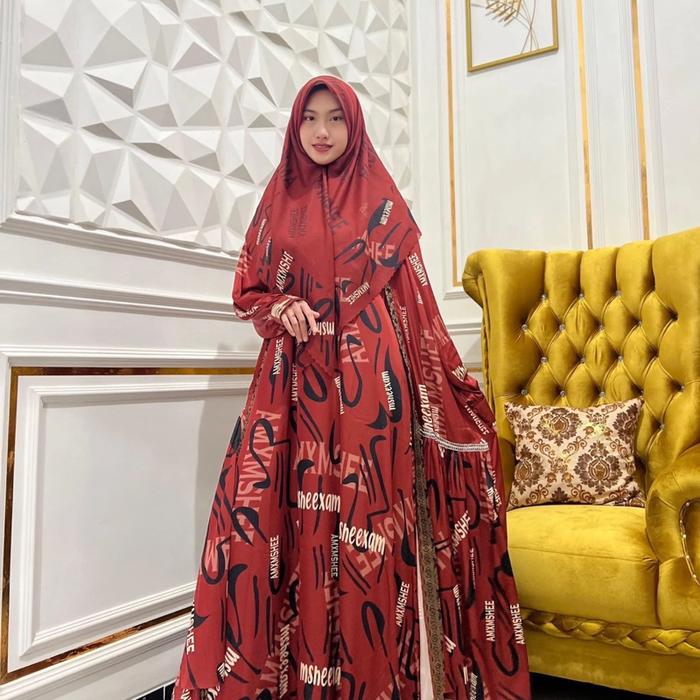 M.Shee x AM Kanenina Zalindra Branded Outer Silk Set Scarf Swarovski