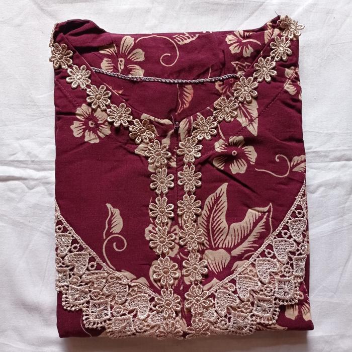 Istimewa Daster jumbo ld 140 daster arab jumbo busui Kain Rayon Renda Tebal Motif Bunga Terimakasih 