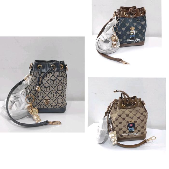 Ttwn guoo bear original Gu1452 Tas sling bag - tas wanita - tas serut terbaru - ttwn guoo bear origi