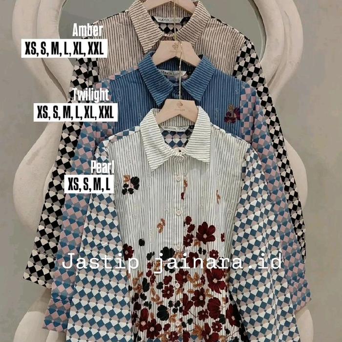 Zalina Shirt Heaven Lights / Jastip Heaven Lights / Baju Heaven Lights / Ready Zalina Shirt