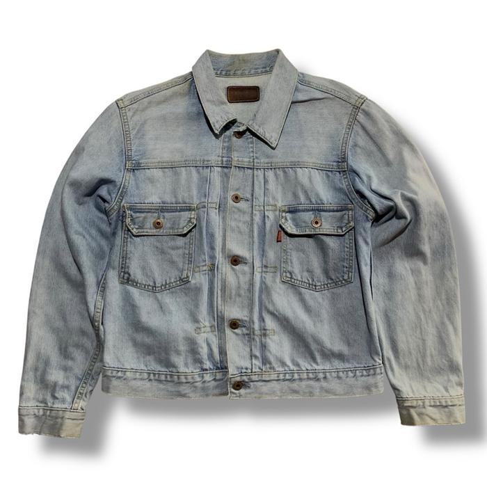 GL Heart Japanese Brand TYPE II Blue Ocean Washead Selvedge Denim Jacket