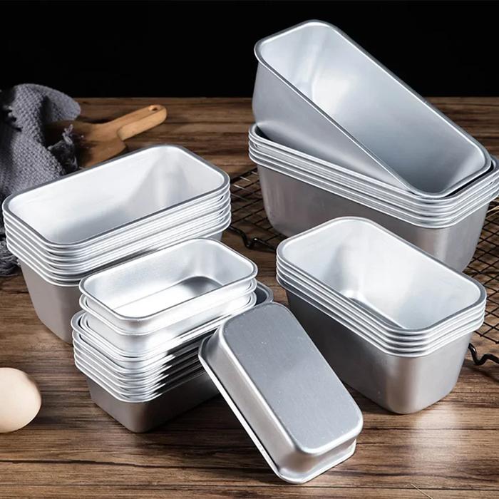 5 Size Aluminium Loaf Pan Rectangle Baking Cake Mold Bread Tin Tray Non-Stick Cheese Box Brownie Pas