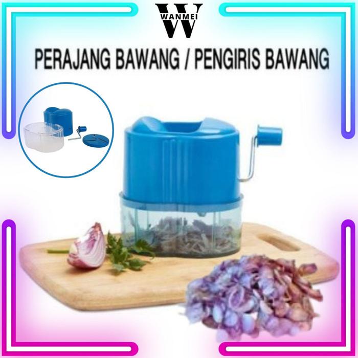 WM Alat Iris Bawang Manual Perajang Bawang Giling Bumbu Dapur Penghalus Bawang Merah Putih Praktis