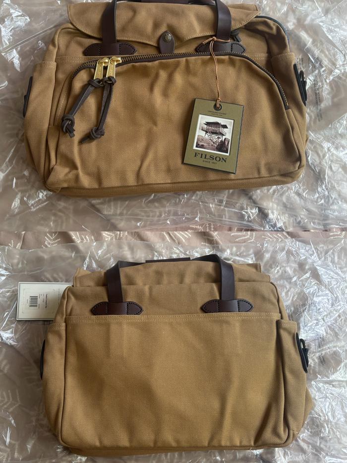 FILSON RUGGED TWILL PADDED COMPUTER BAG TAN