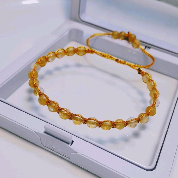 Clarancejewelry || Gelang Serut batu Clear Citrine