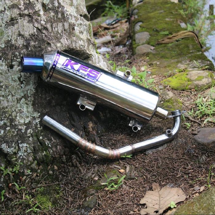 knalpot type KOU breket 3 stainless stel original KFS RACING EXHAUST pnp pcx nmax aerox vario beat s