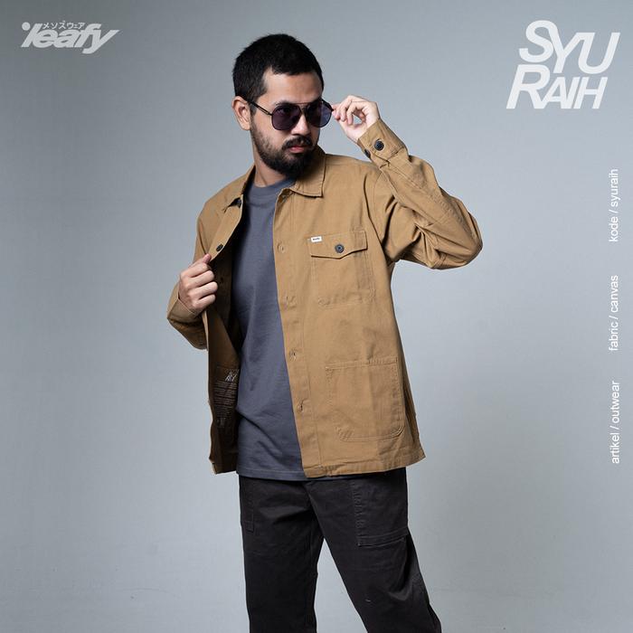 Leafy Outwear Syuraih / jaket semi parka / jaket kasual / jaket outer / jaket formal / Bahan Kanvas