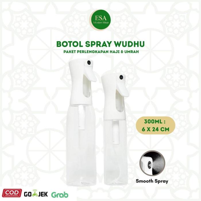 Botol Spray Wudhu | Botol Spray 300ML | Botol Spray Perlengkapan Haji & Umroh | Botol Spray Wudhu