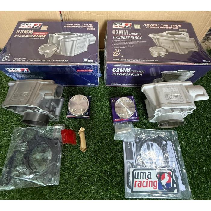 BLOK UMA RACING SONIC 150 SUPRA GTR CBR150 LED CB150 LED BORE UP 62 MM 63 MM CERAMIC FORGED PISTON B