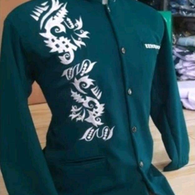 jasko dewasa hijau botol bordir terbaru