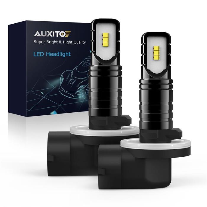 AUXITO 2 Buah H27W/2 881 LED Canbus H27W Bohlam LED Auto Anti Kabut