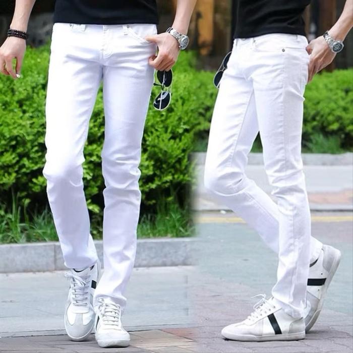 PUTIH TYPICAL BAHAN STRETCH MELAR SOFT JEANS / CELANA JEANS PUTIH BERSIH TYPICAL ORIGINAL